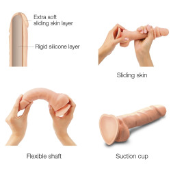 strap on me Gode réaliste Sliding Skin Strap-On-Me S 13 x 3.7cm